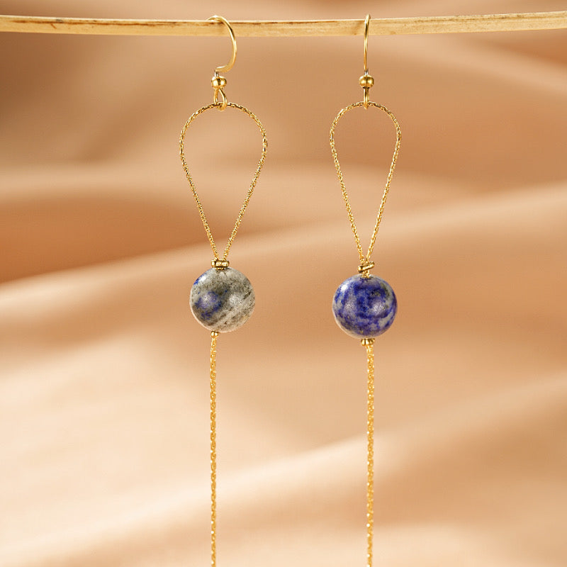 Boucles d'Oreilles Lapis Lazuli – Scintillement Céleste