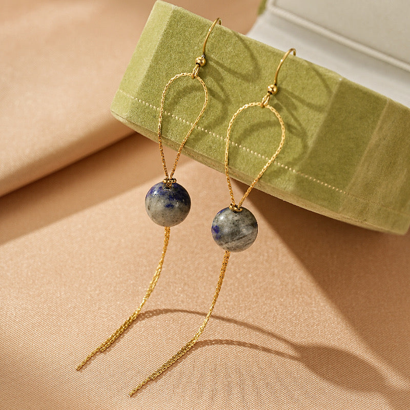 Boucles d'Oreilles Lapis Lazuli – Scintillement Céleste