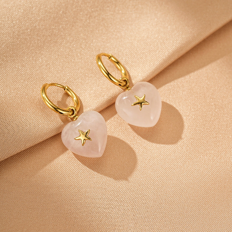 Boucles d'Oreilles Pierres Naturelles – Éclat Amoureux