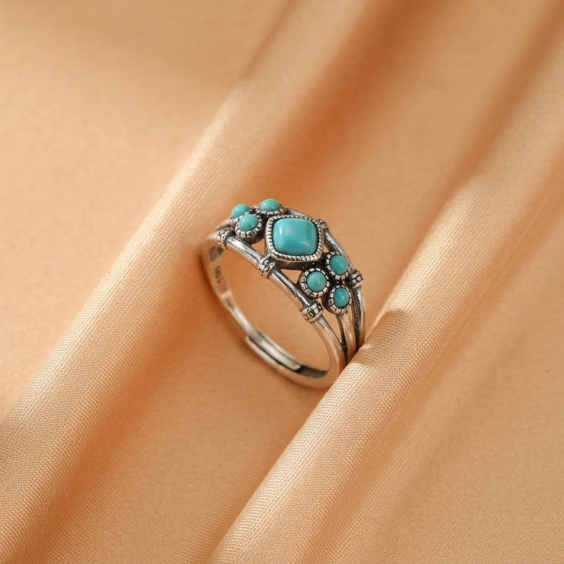 Bague Turquoise – Esprit Nomade, Argent