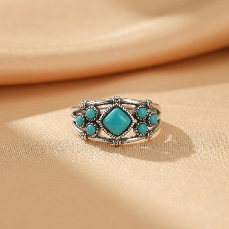 Bague Turquoise – Esprit Nomade, Argent