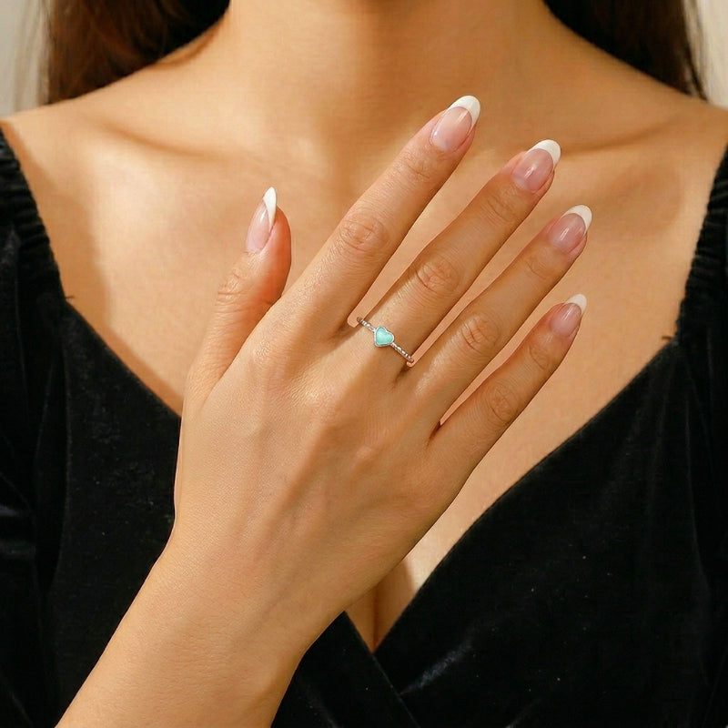 Bague Aigue-marine – Pureté Originelle, Argent