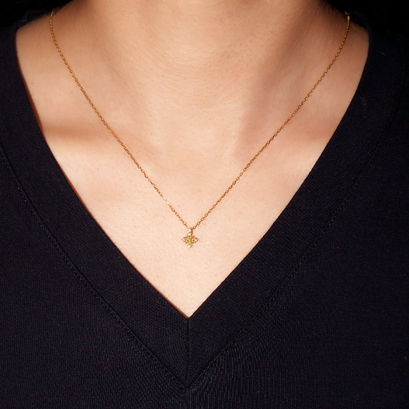 Collier Pierres de Naissance – Azur Infini, Argent Plaqué Or