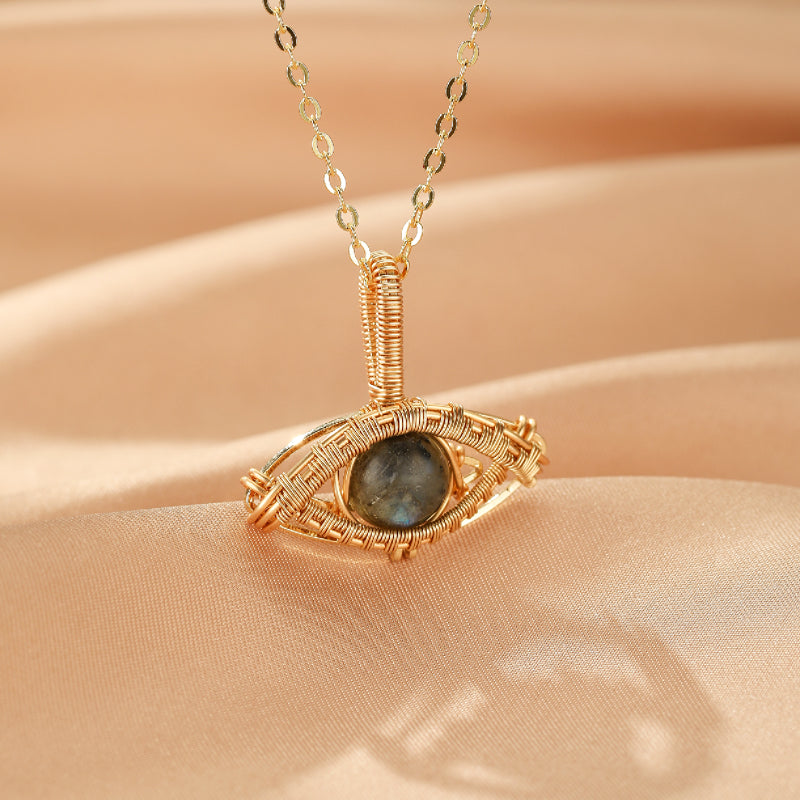 Collier Labradorite – Œil Mystique