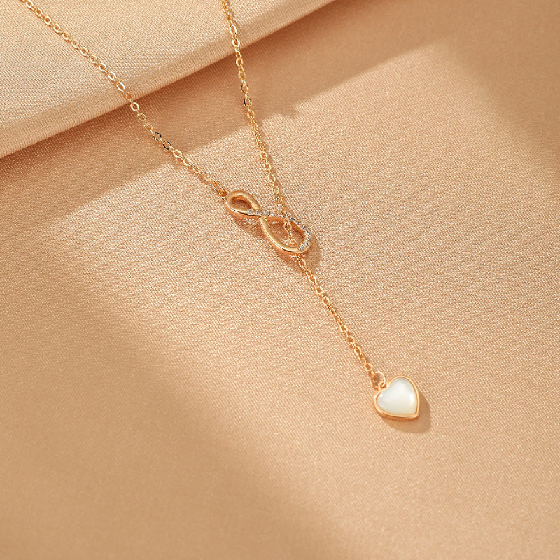Collier Nacre – Cœur Infini