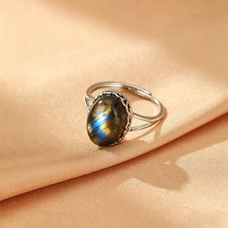 Bague Labradorite – Éclat Boréal
