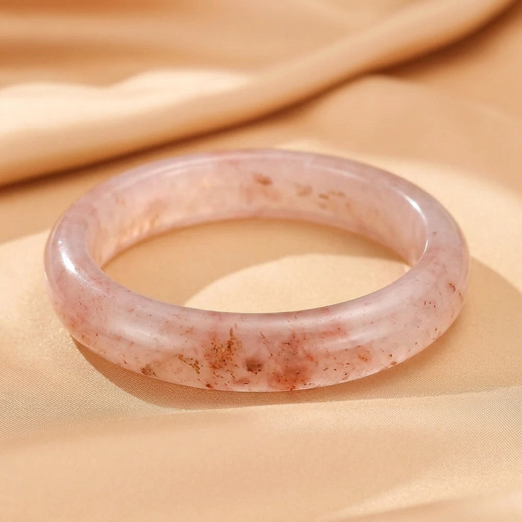 Bracelet Jonc Quartz Fraise – Fleur d’Horizon