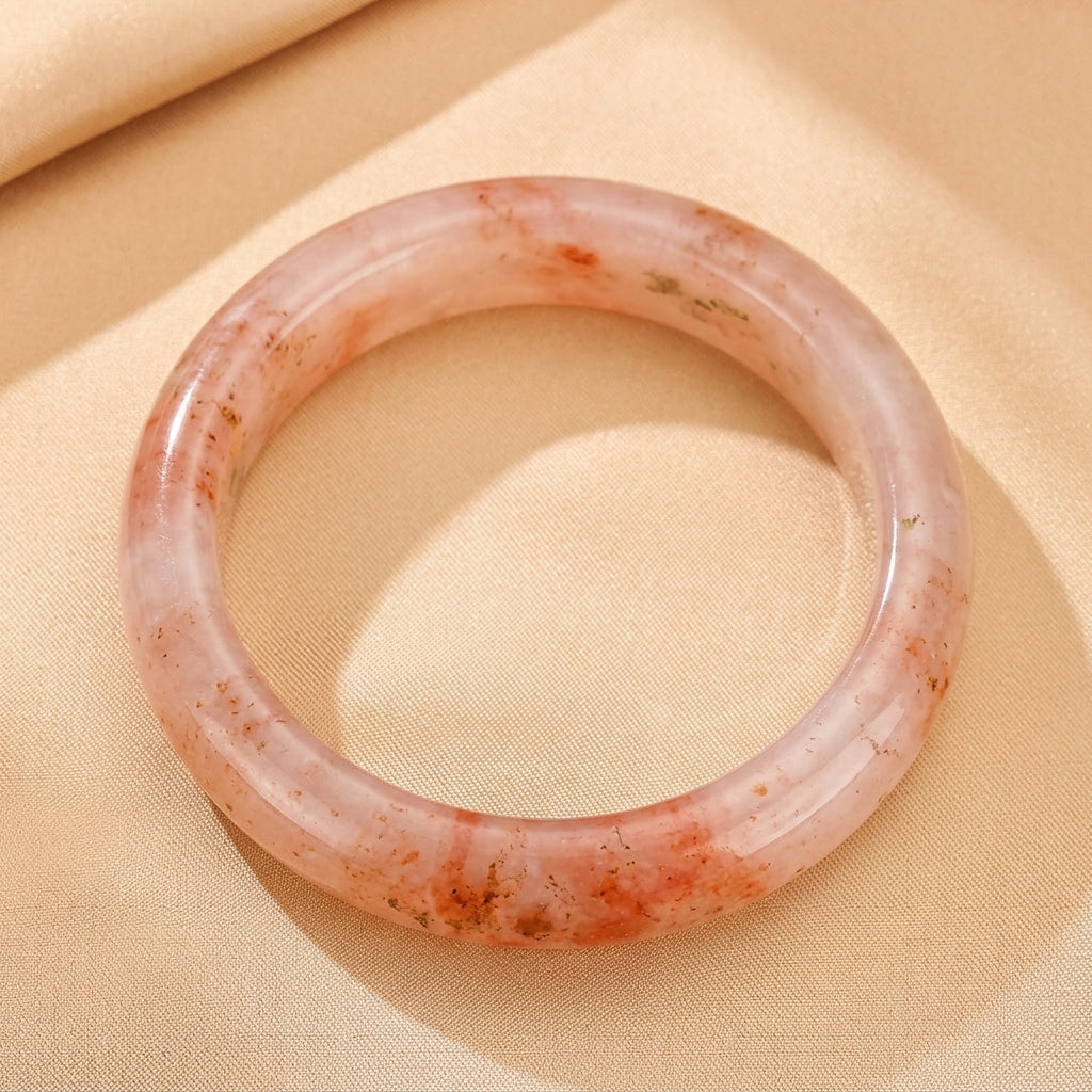 Bracelet Jonc Quartz Fraise – Fleur d’Horizon