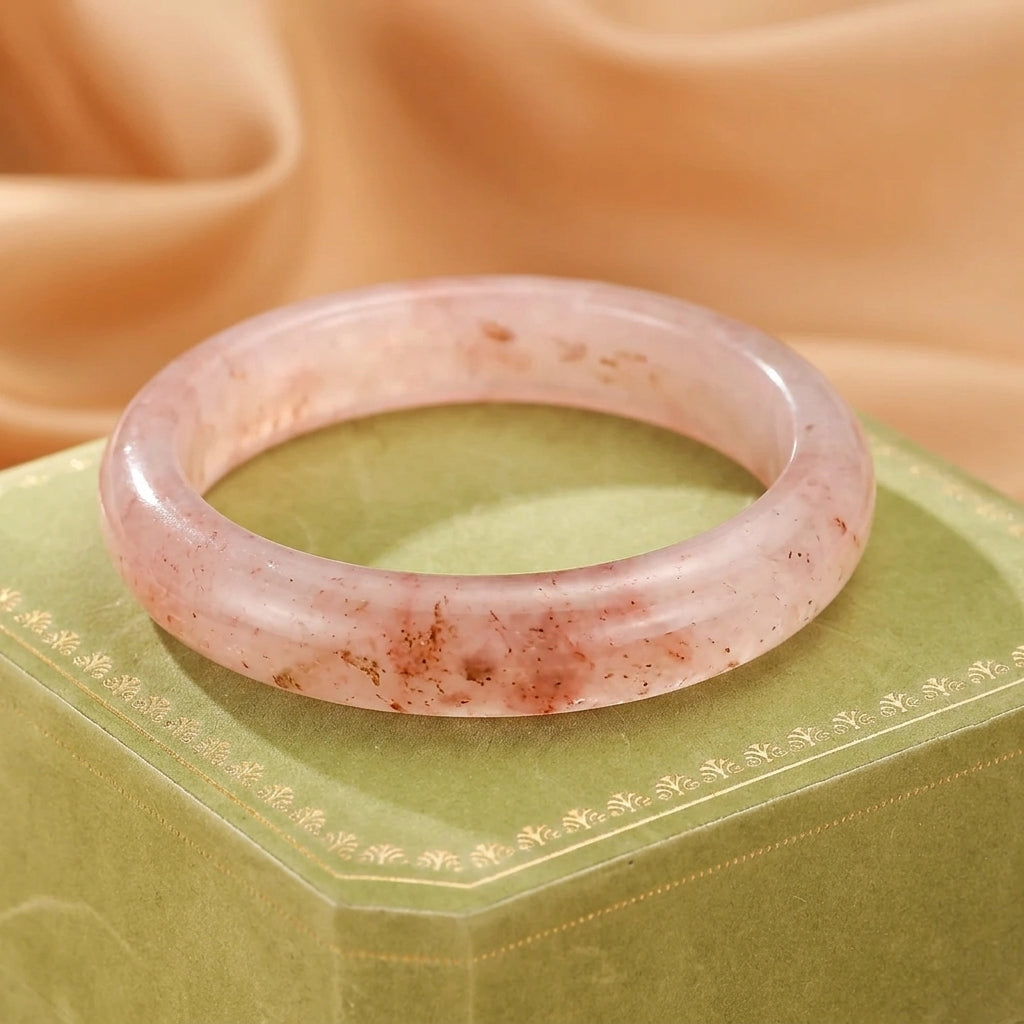 Bracelet Jonc Quartz Fraise – Fleur d’Horizon