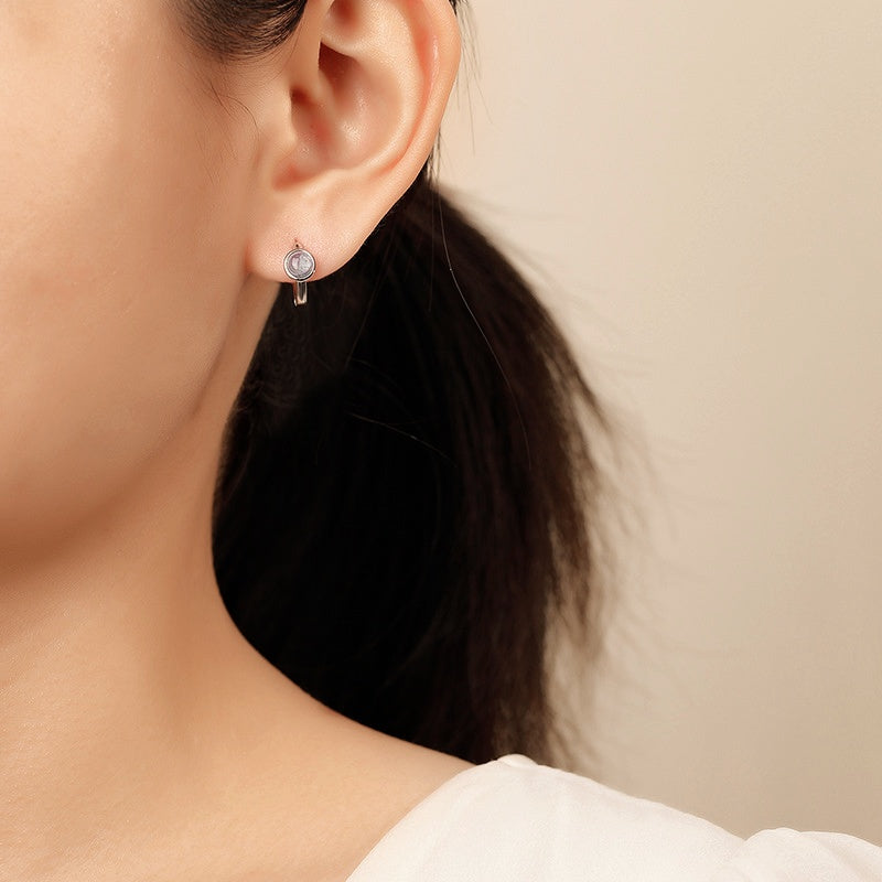 Boucles d'oreilles Aigue marine – Lumière Marine, Argent