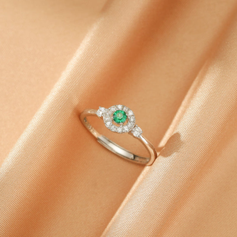 Bague Émeraude – Harmonie Verte, Argent