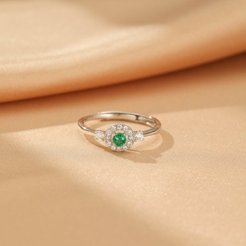Emerald Ring – Green Harmony, Silver