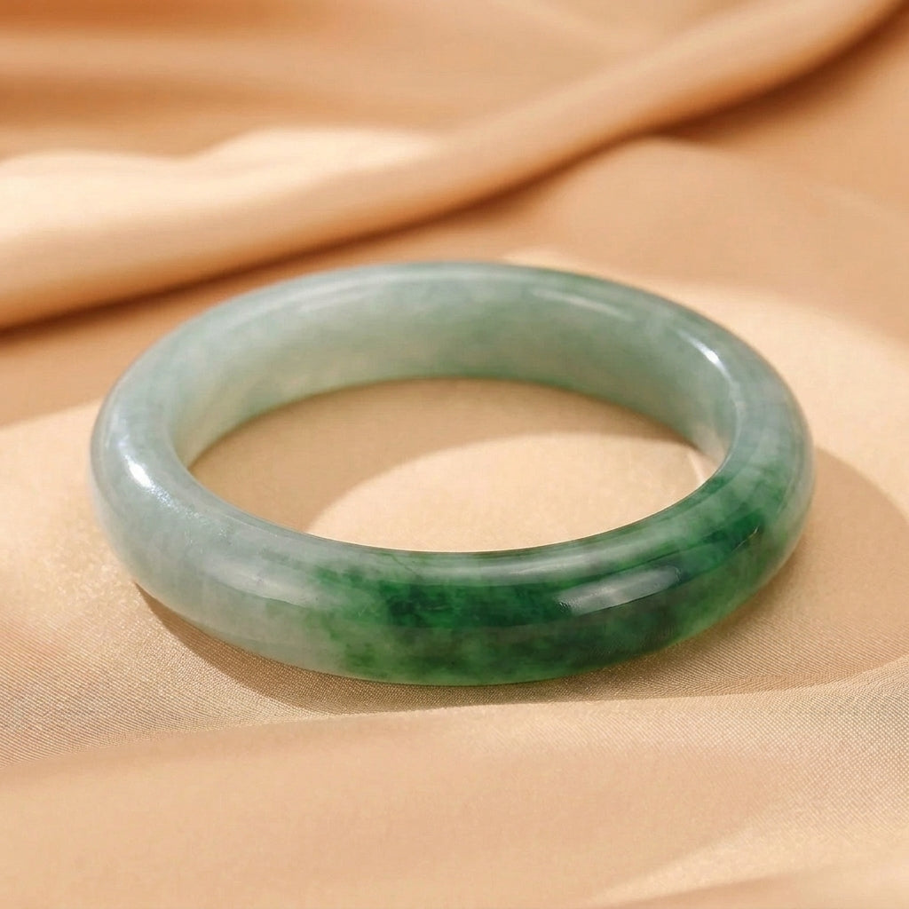 Bracelet Jonc Jade Vert – Symbole de Chance
