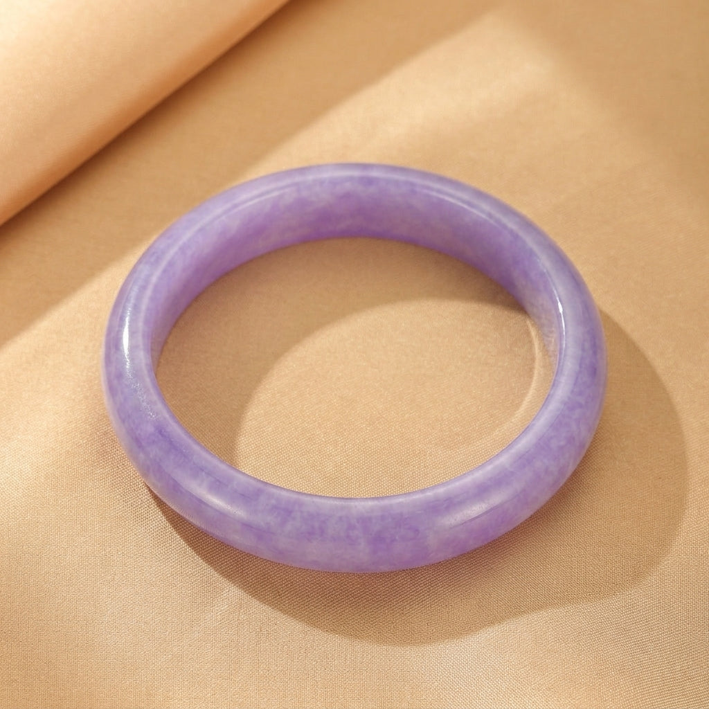 Bracelet Jonc Jade Violet – Bonheur Retrouvé