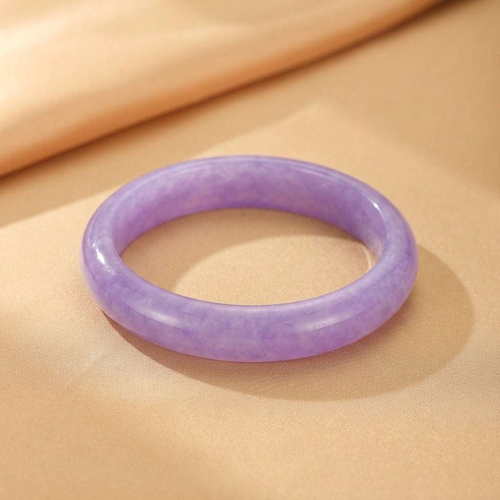 Bracelet Jonc Jade Violet – Bonheur Retrouvé