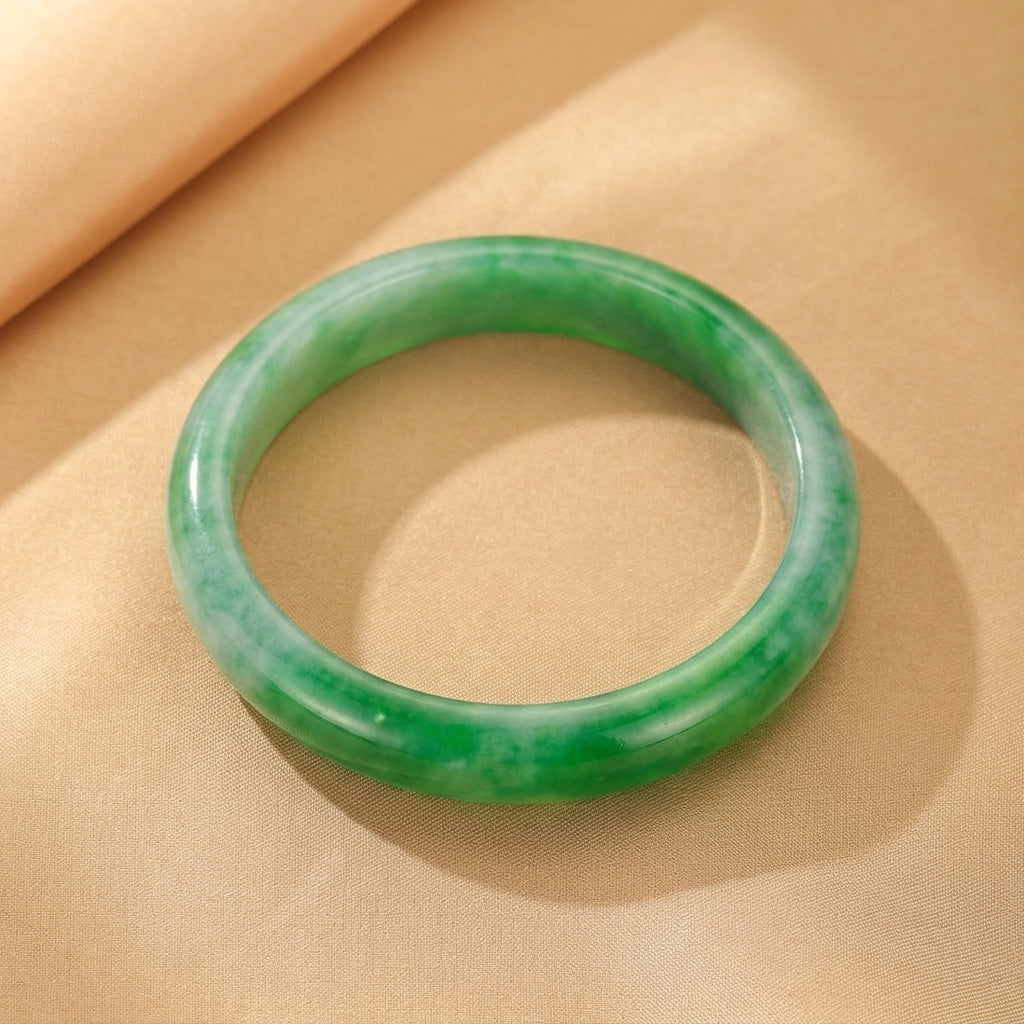 Bracelet Jonc Jade Vert – Vertu Précieuse