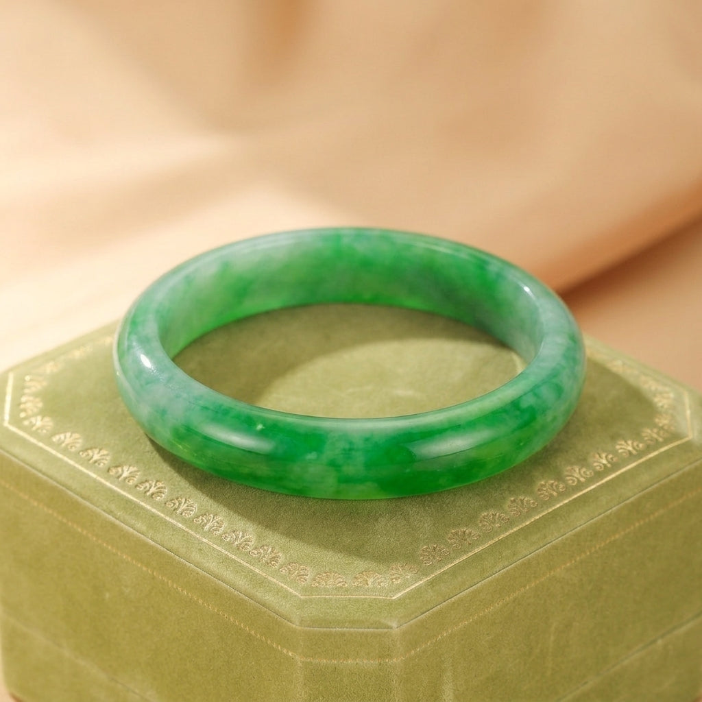 Bracelet Jonc Jade Vert – Vertu Précieuse
