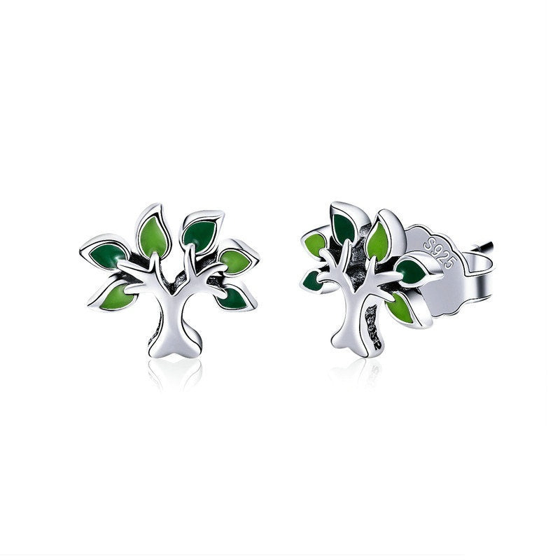 Boucles d'Oreilles Arbre de Vie – Énergie de Vie, Argent