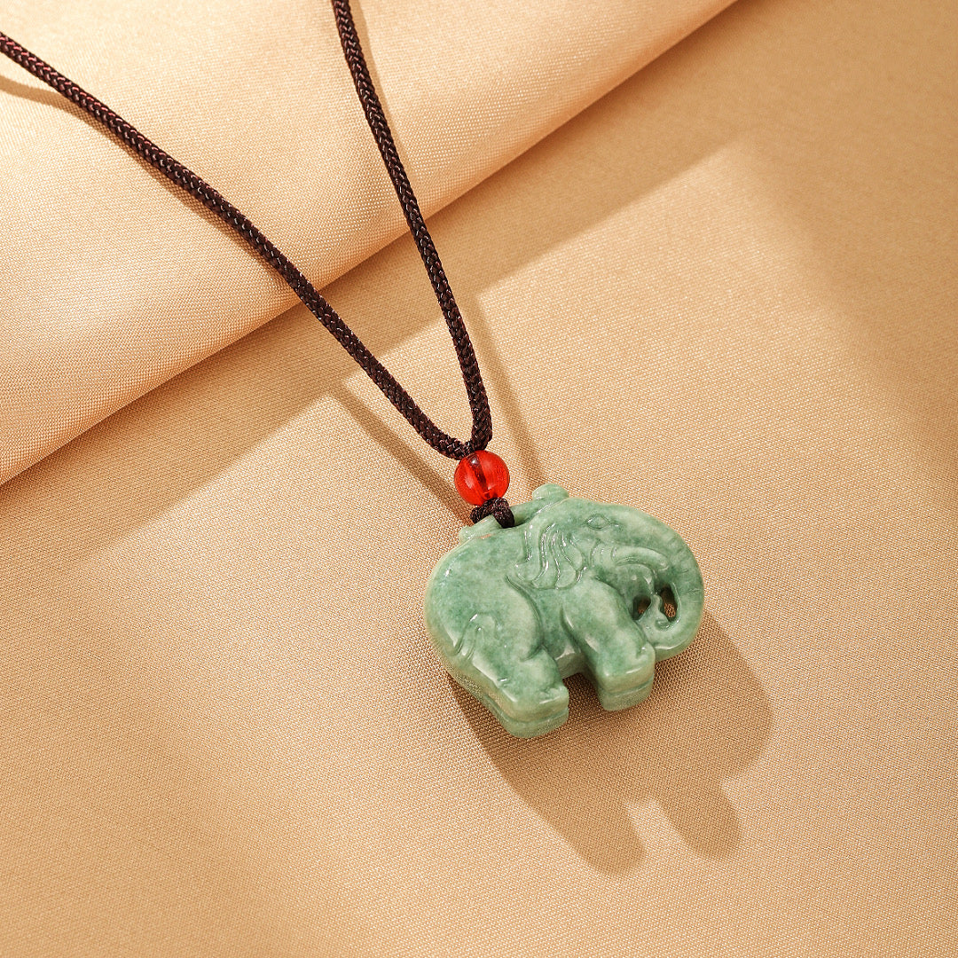 Collier Jadéite – Éléphant Protecteur