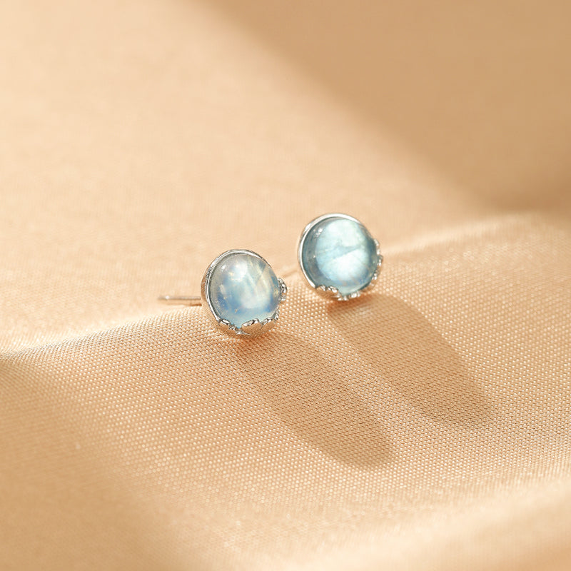 Boucles d'oreilles Aigue marine – Océan Serein, Argent