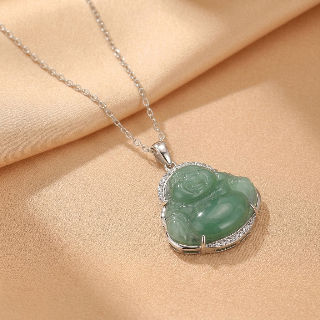Collier Jadeïte – Tendresse Sauvage, Argent