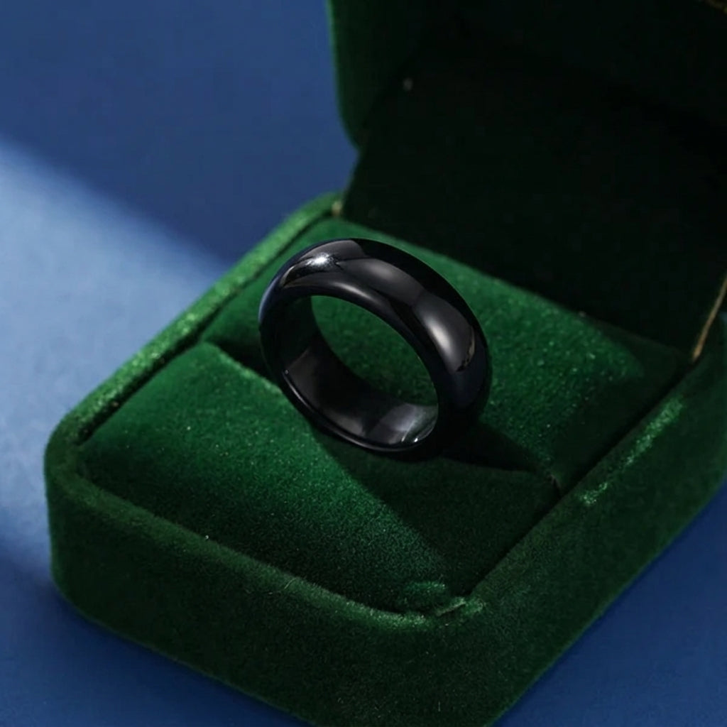 Bague Homme Jadéite Noire – Force Souveraine