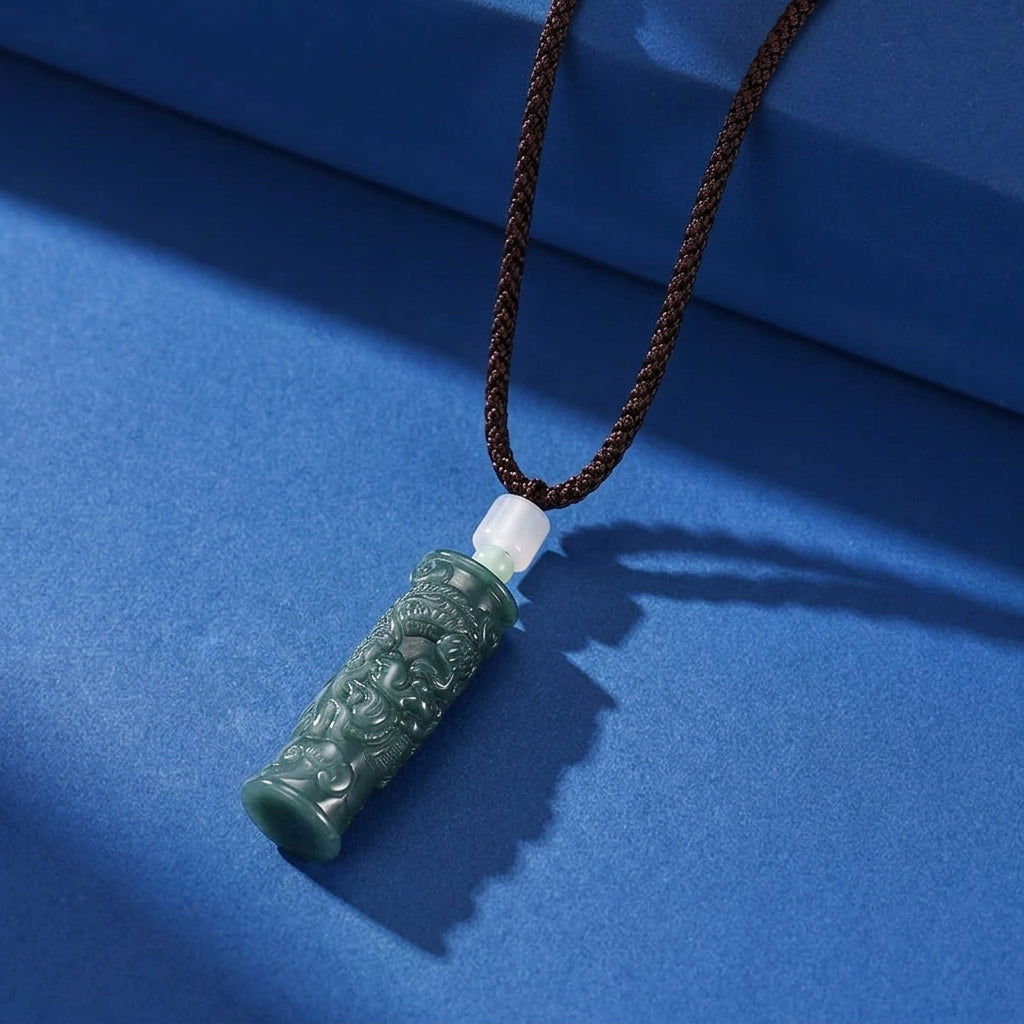 Collier Homme Jadéite – Héritage du Dragon