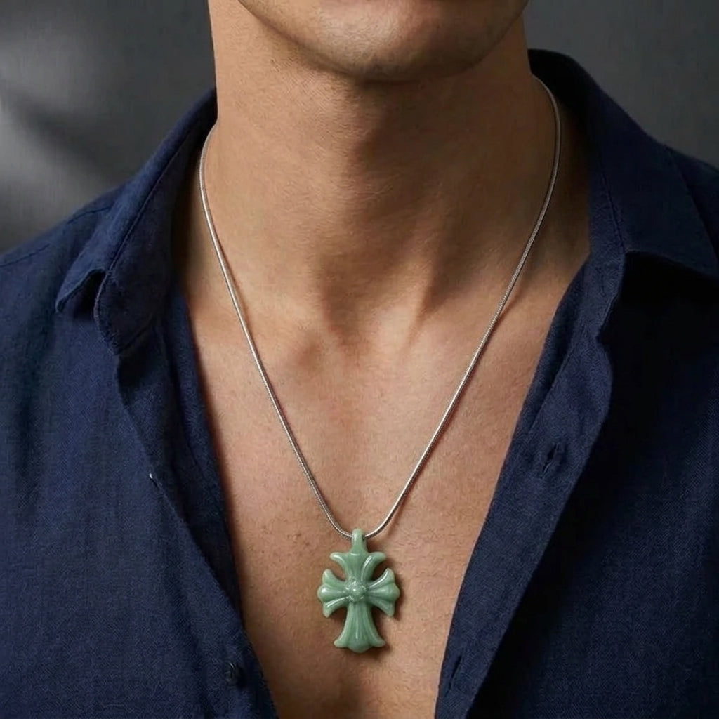Collier Homme Jadéite – Guerrier de Jade