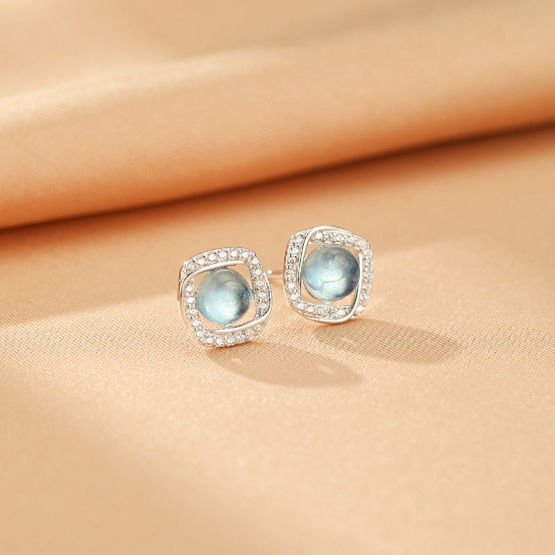 Boucles d'oreilles Aigue marine – Onde Marine, Argent
