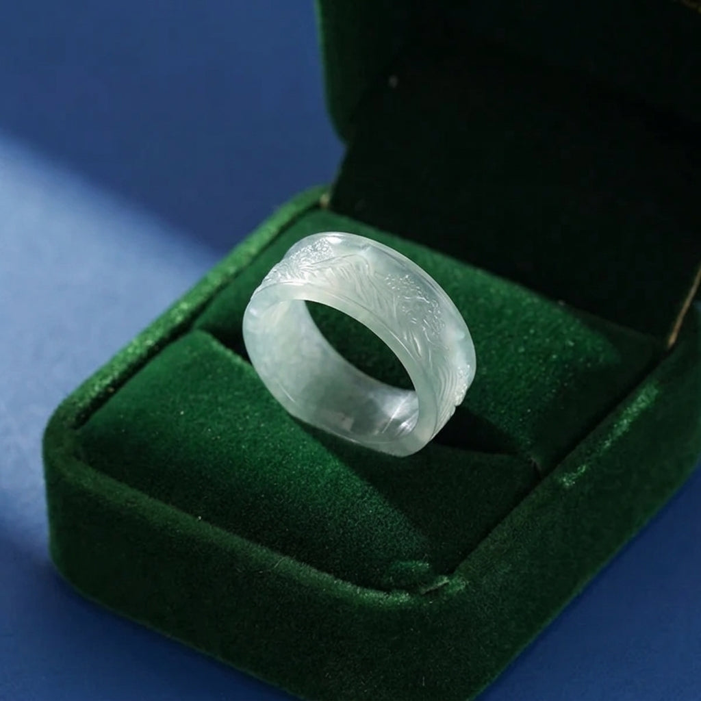 Bague Homme Jadéite Bleue – Courage Ancestral