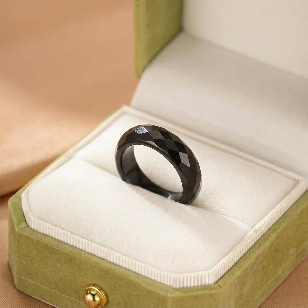 Bague Jade – Éclat Facetté
