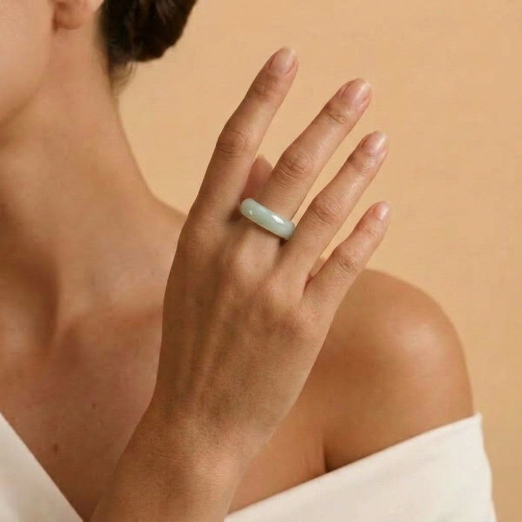 Bague Jadeïte – Voile de Brume
