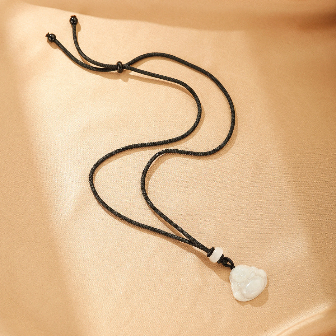Collier Jade Néphrite – Sourire Bienveillant