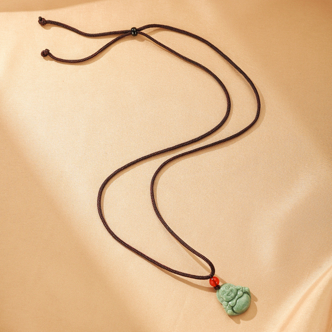 Collier Jade Néphrite – Sourire d'Éveil