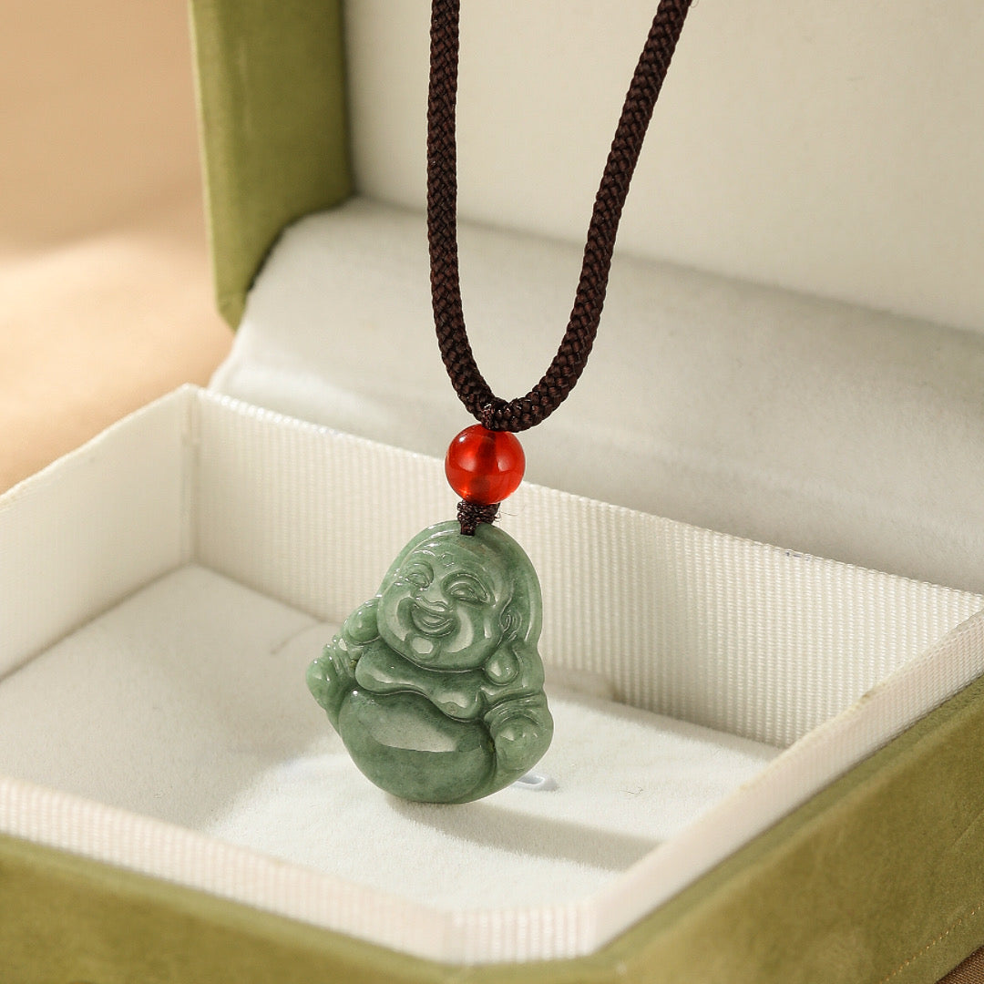 Collier Jade Néphrite – Sourire d'Éveil