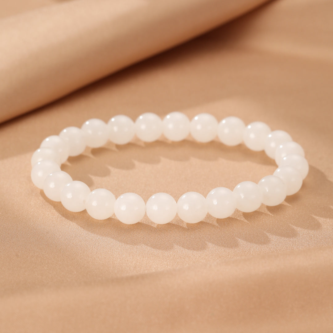 Bracelet Jade Blanc – Harmonie Intemporelle