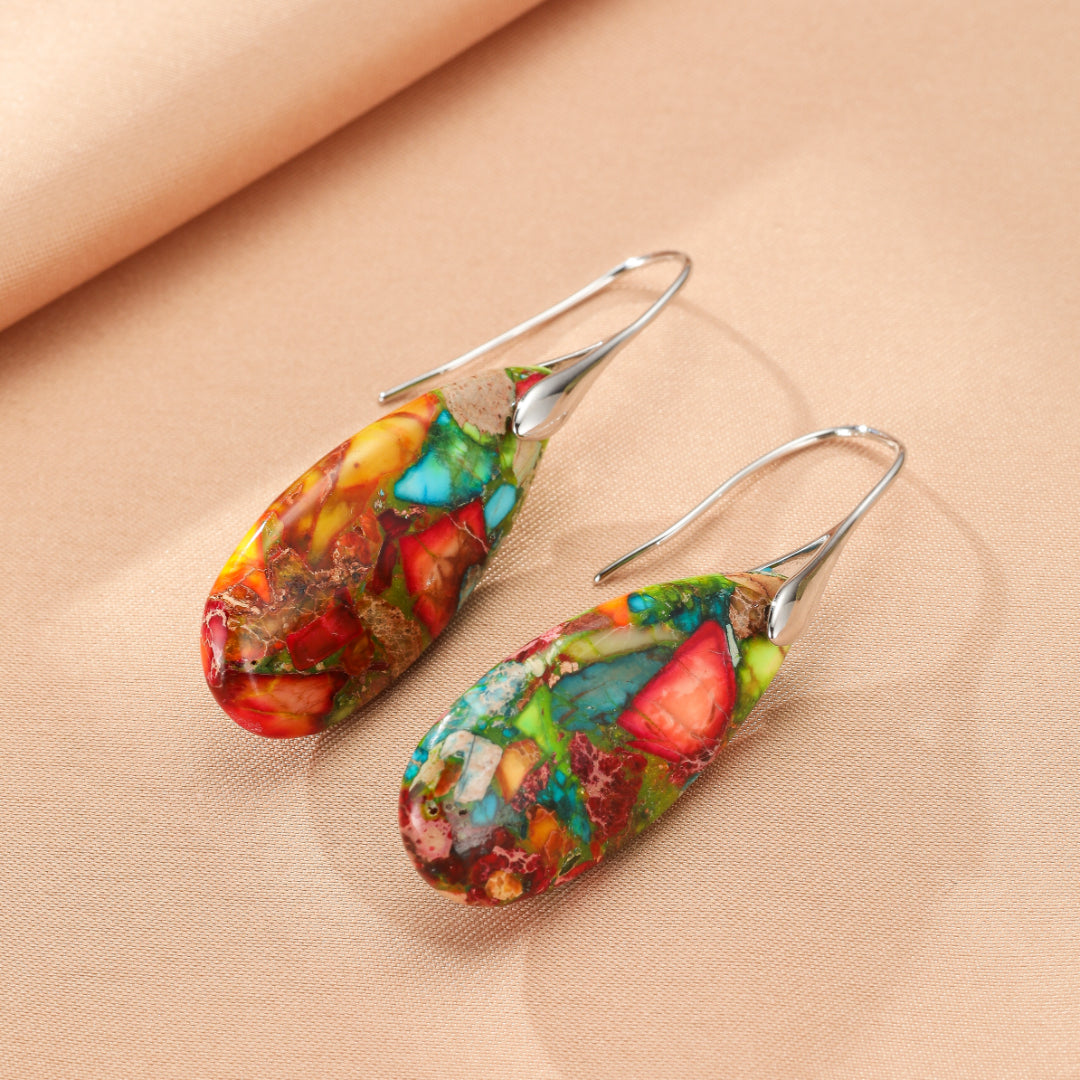 Boucles d’Oreilles Jaspe – Essence Sauvage