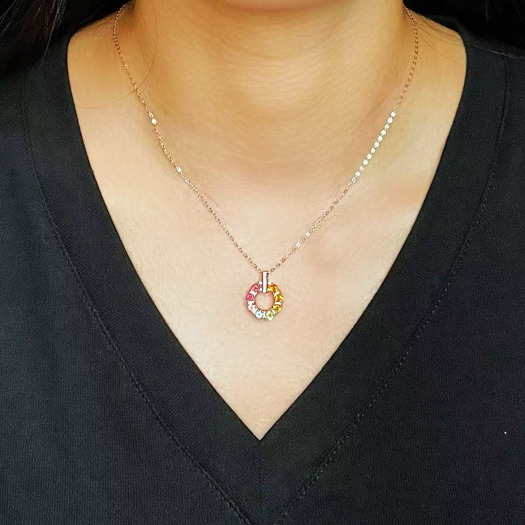 Collier Tourmaline – Cercle d’Aurore, Argent Plaqué Or