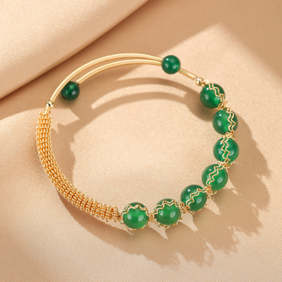 Bracelet Agate Verte – Force d’Harmonie