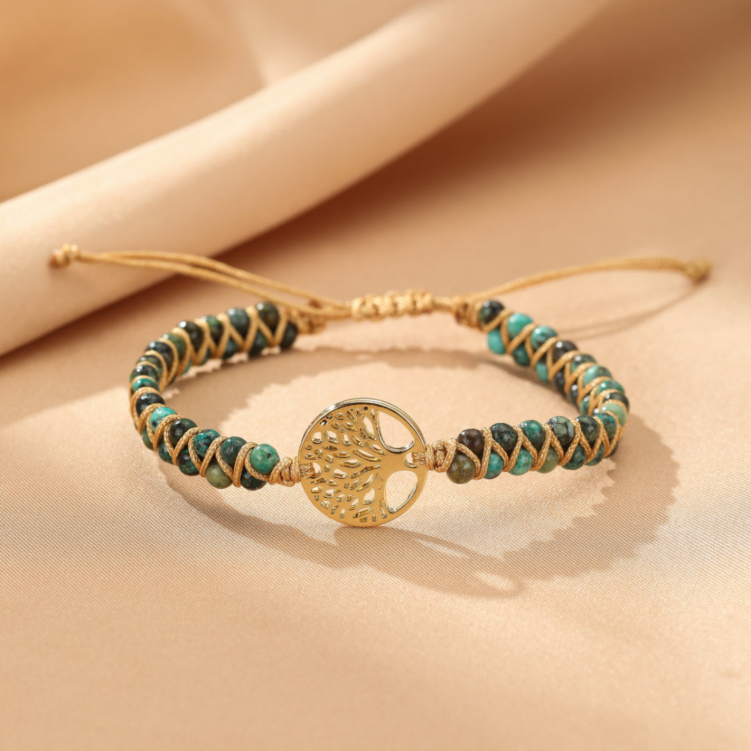 Bracelet Arbre de Vie Jaspe Africain - Bonheur