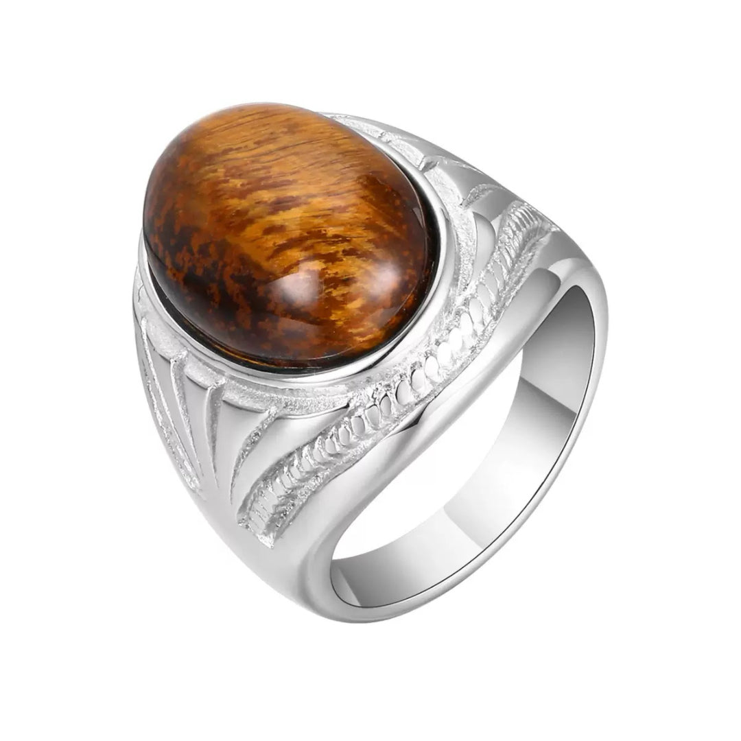 Bague Homme Œil de Tigre – Noblesse Féroce