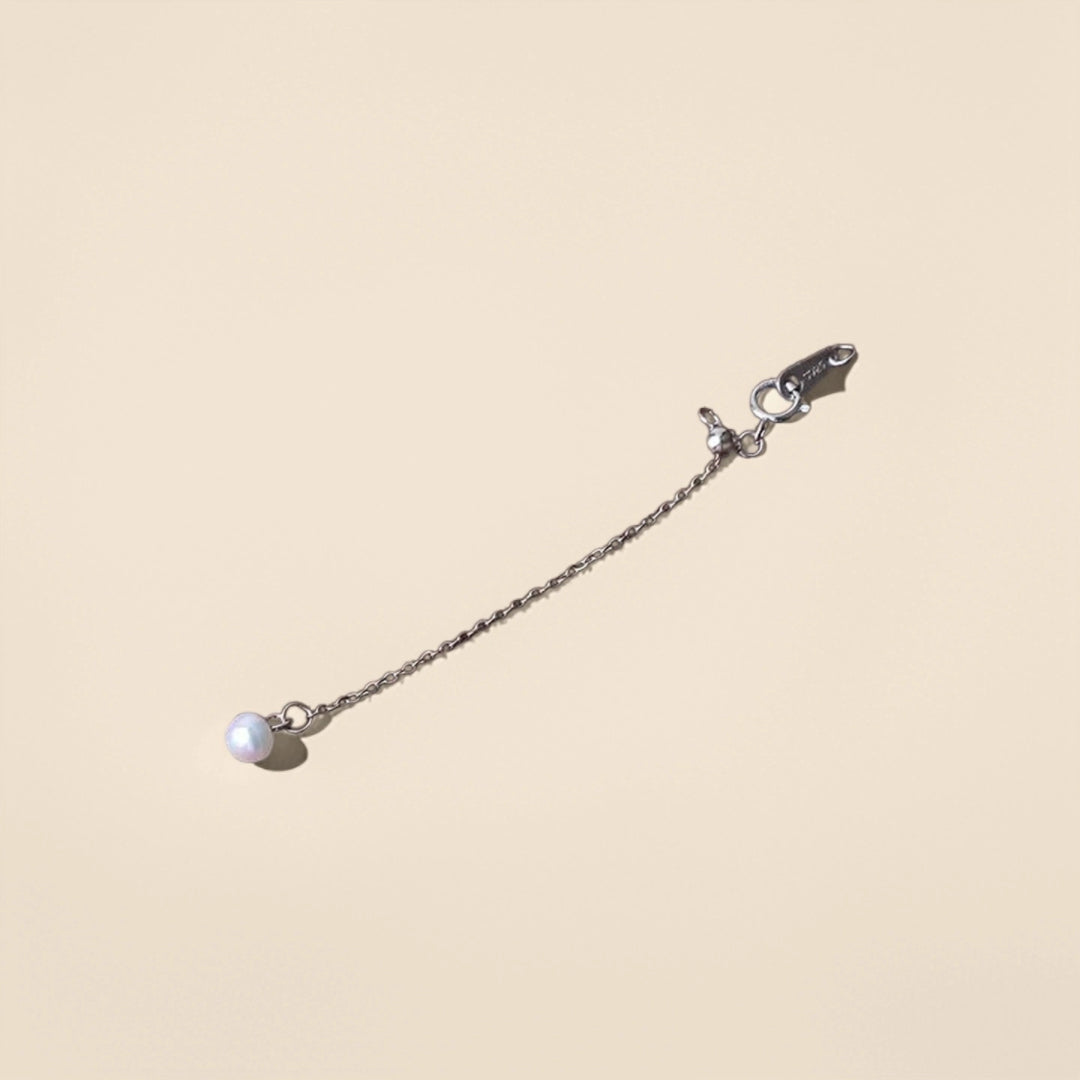 Chaînette d’Extension avec Perle – Argent