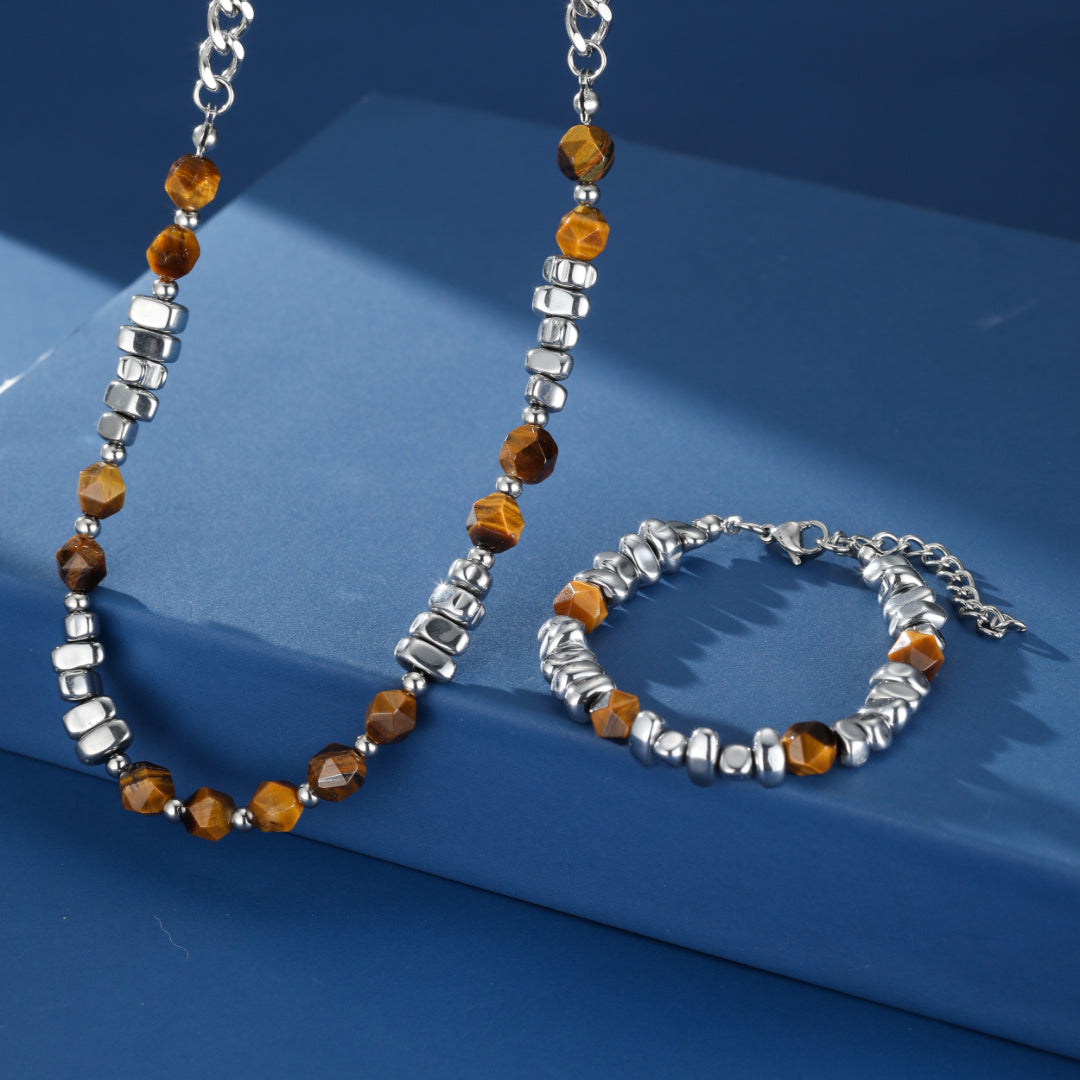 Men's Hematite and Tiger's Eye Jewelry – Solar Trail