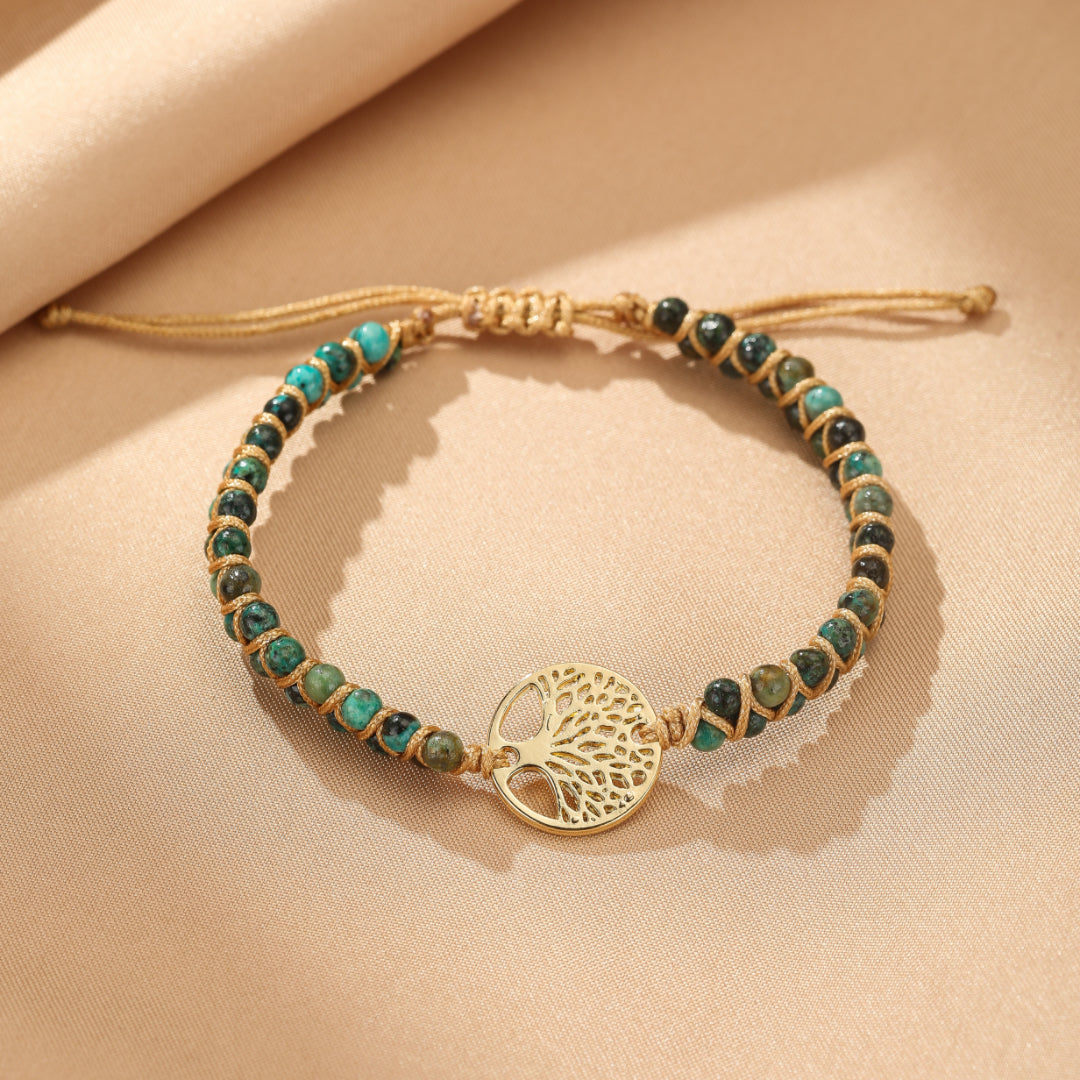 Bracelet Arbre de Vie Jaspe Africain - Bonheur