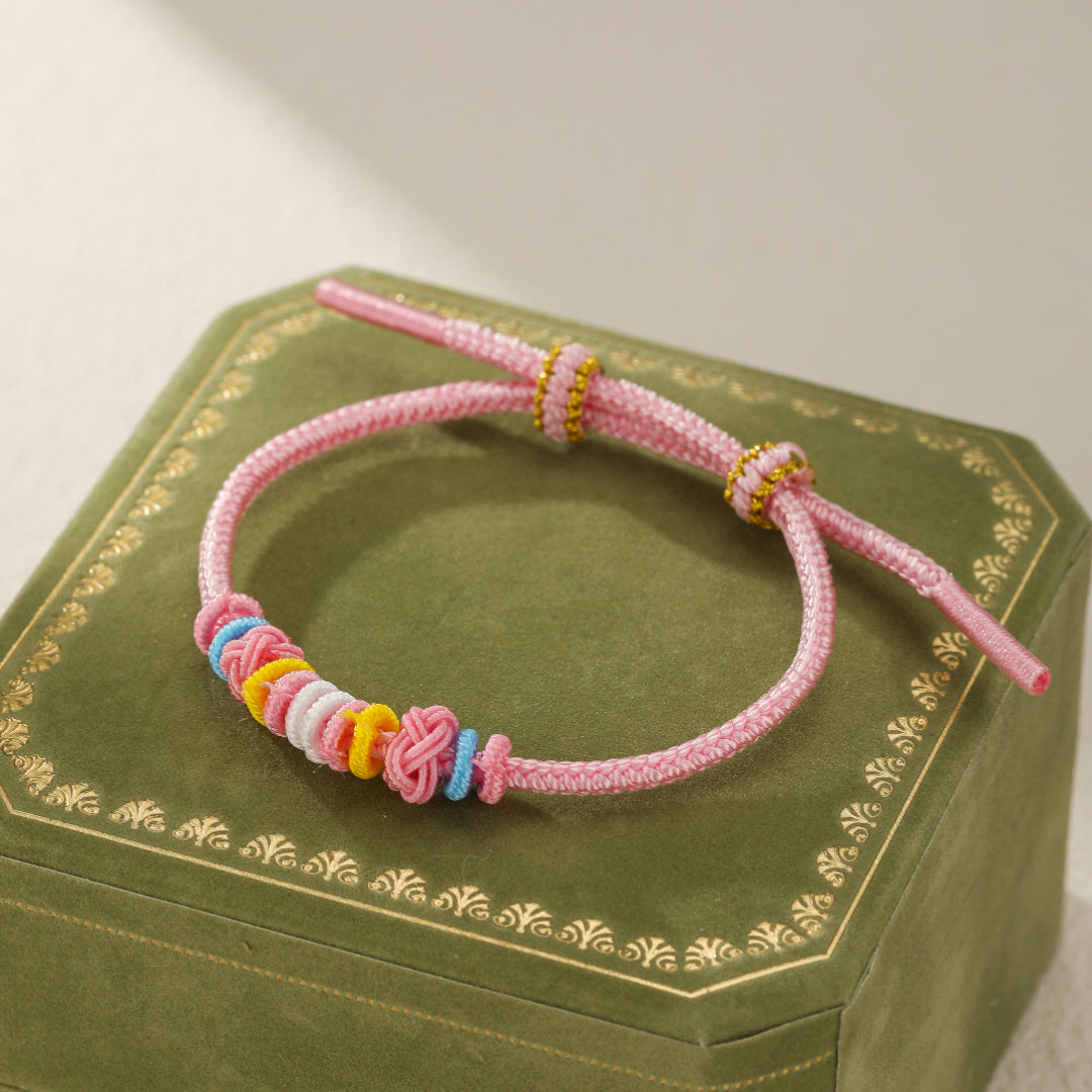 Bracelet Enfant Corde Tressée – Nœud Porte-Bonheur