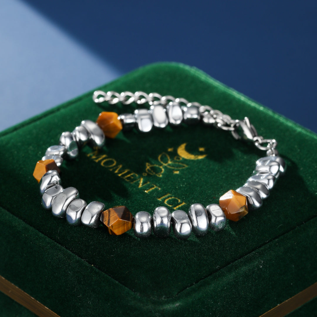 Men's Hematite and Tiger's Eye Bracelet – Solar Trail