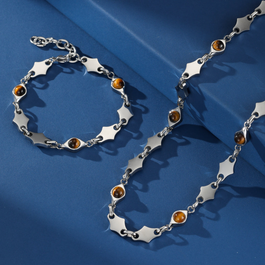 Bijoux Homme Œil de Tigre – Regard Solaire