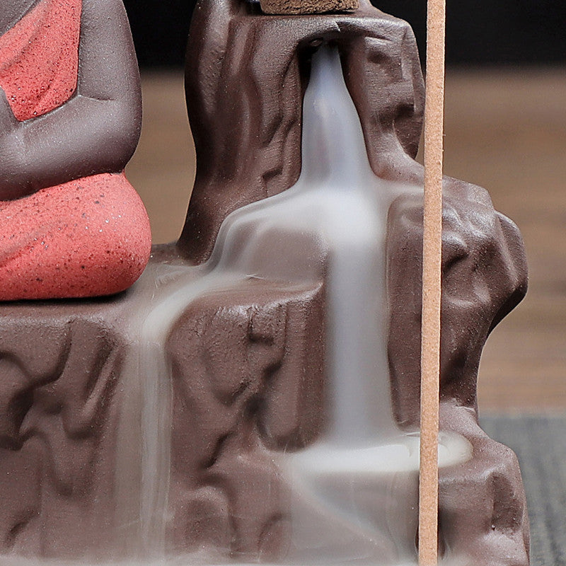 "Little Buddhist Monk" Ceramic Incense Burner Moment Ici