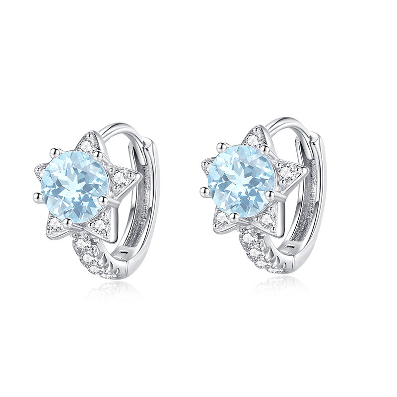 Boucles d'Oreilles Topaze – Éclat Stellaire, Argent