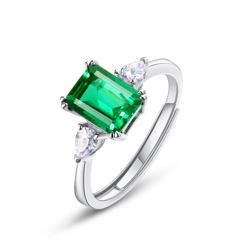 Emerald Ring – Royal Treasure, Sterling Silver